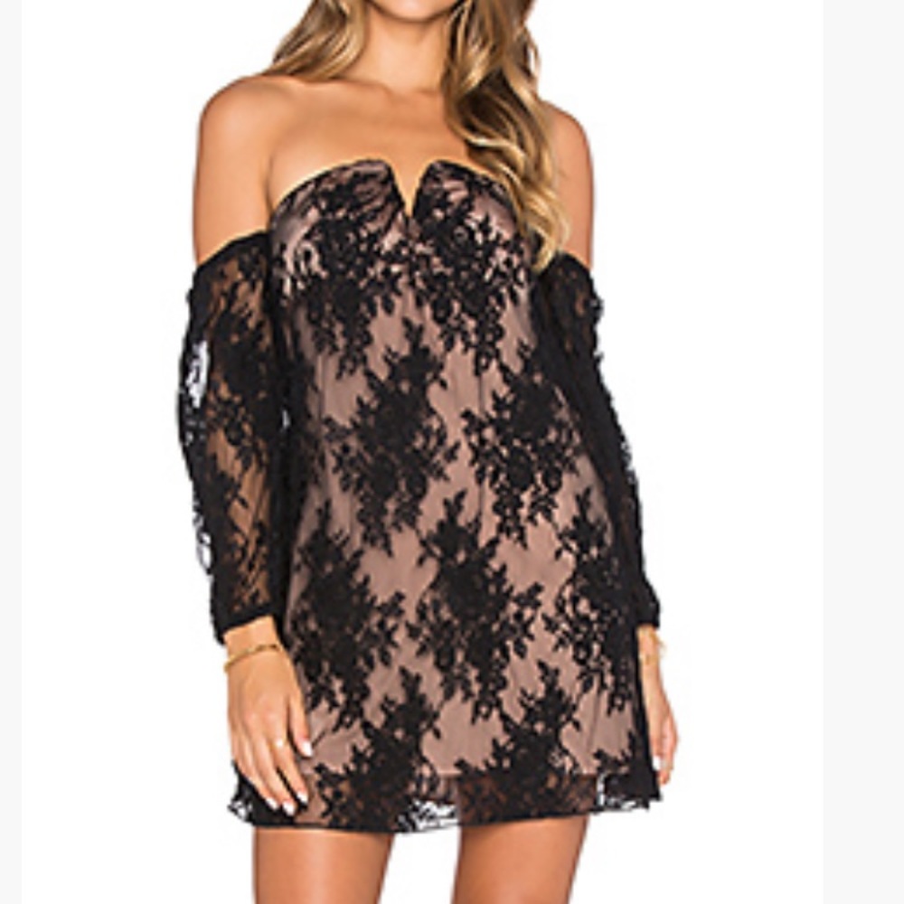 Revolve Off the shoulder lace cocktail dress 👀